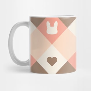 Cute Rabbit Bunny Love Pattern Doodle Seamless Mug